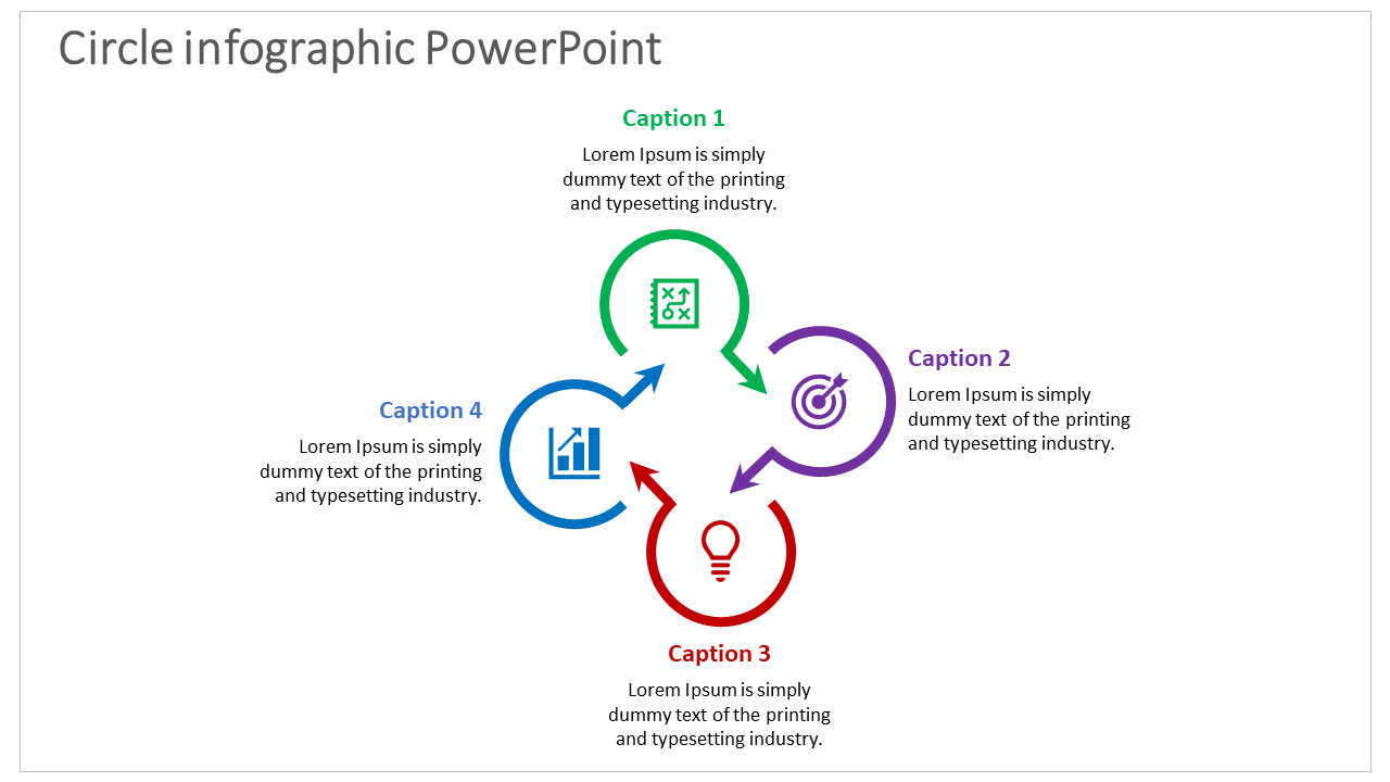 Circle Infographic Powerpoint with arrow model